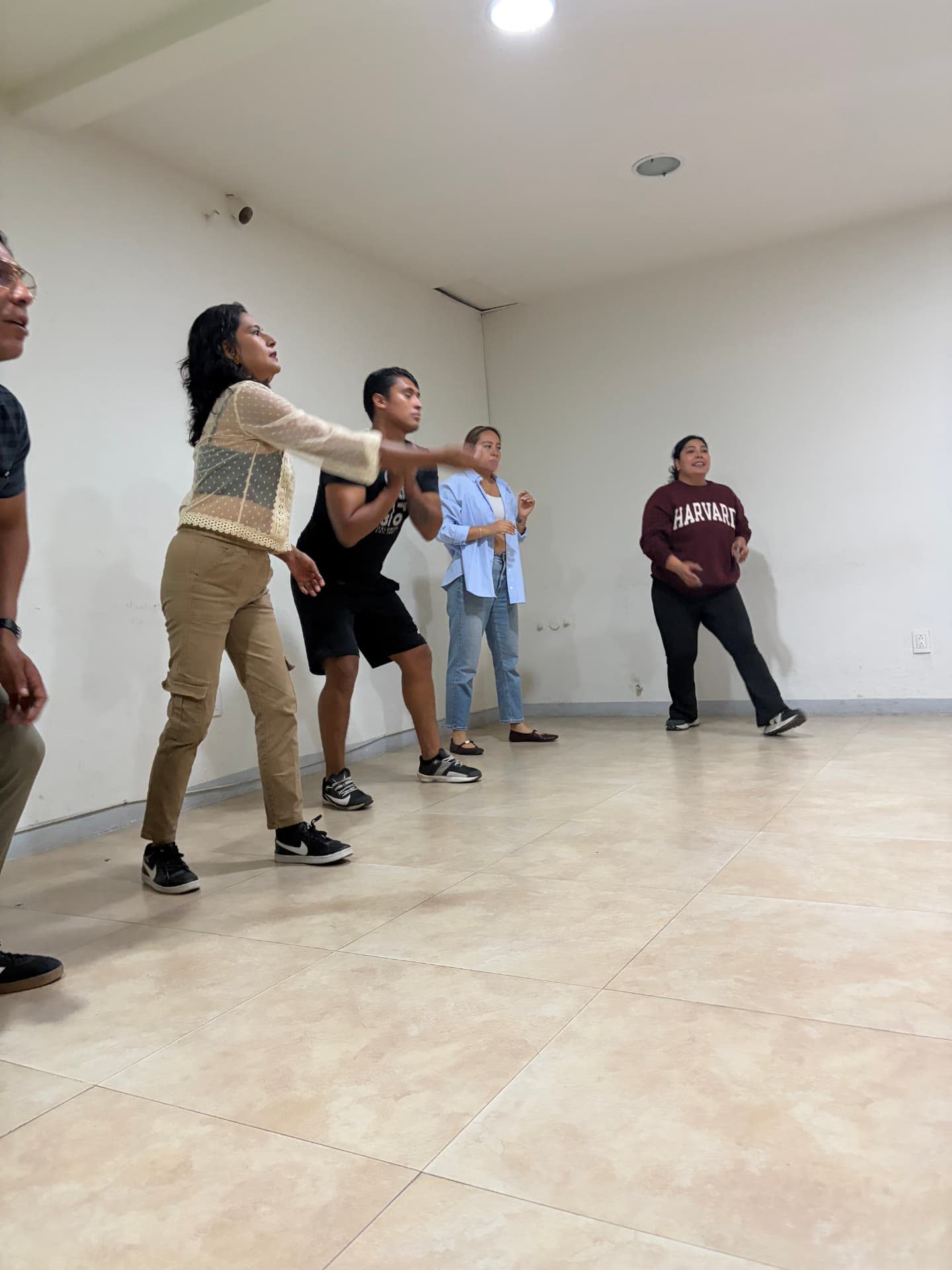 Ejercicio corporal durante un entrenamiento TVA